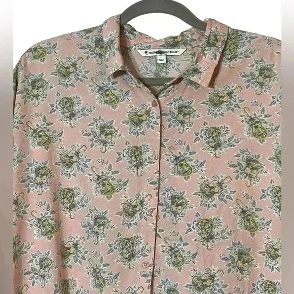 ‘Iilani Women’s Pink Hawaiian Classics Shirt Large Lightweight Vogue Vacation - Picture 3 of 10